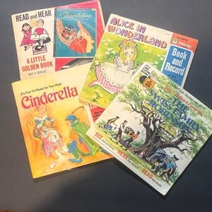 Vintage Children's Book and Record Collection - Classic Fairy Tales